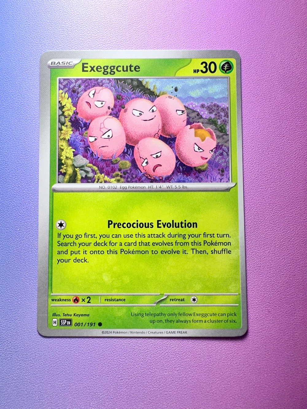 exeggcute - 001/191 (common) — pokemon: surging sparks